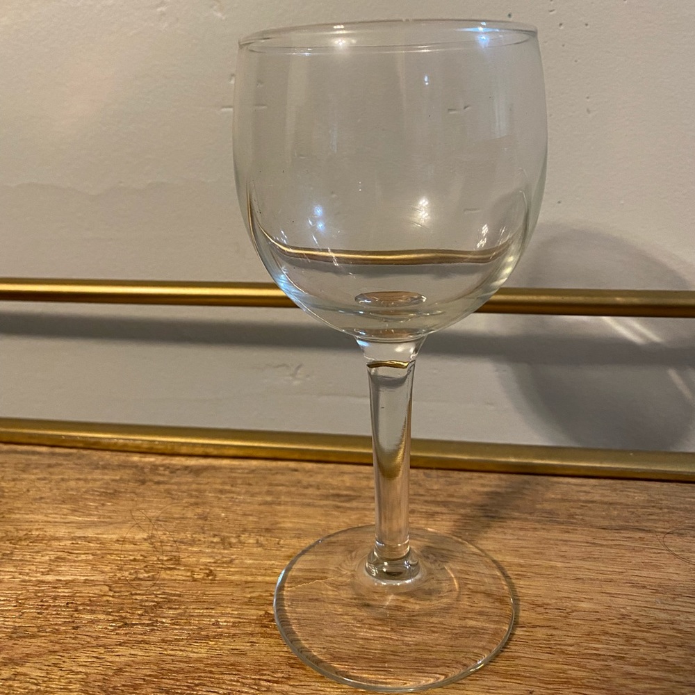 Set of 10 vintage red wine glasses